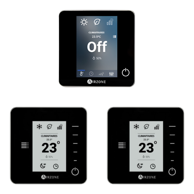 Pack 3 thermostats Airzone noir